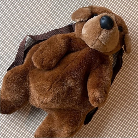 Vintage Dog Faux Fur‎ small backpack main image 6